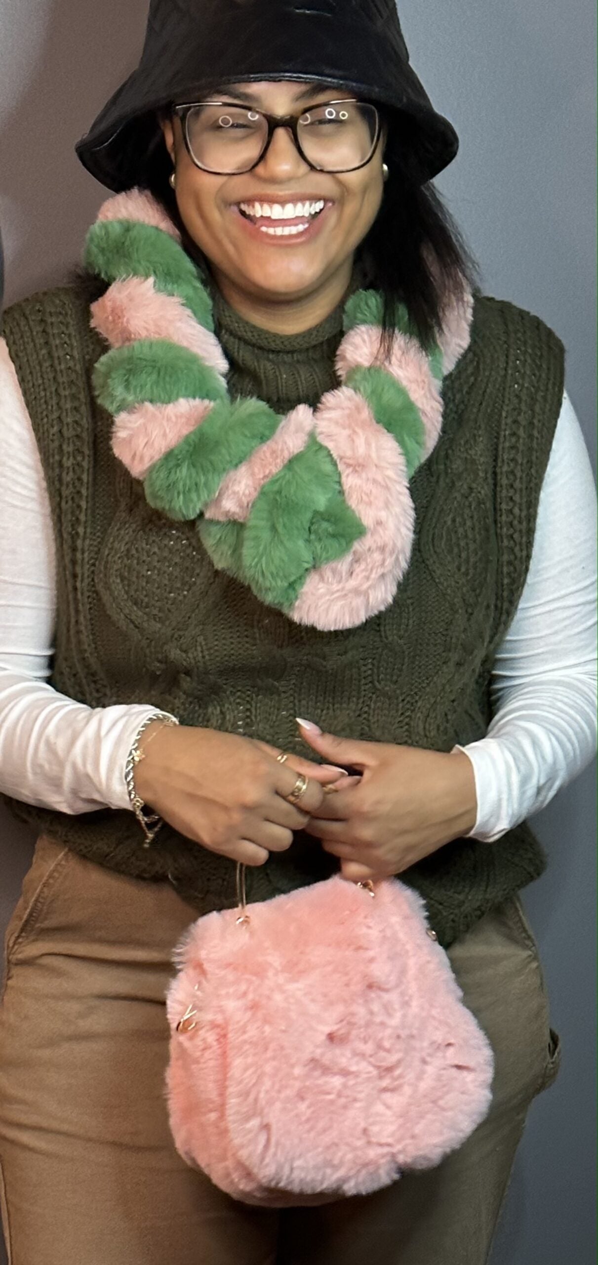 Plush Faux Fur Tote Crossbody