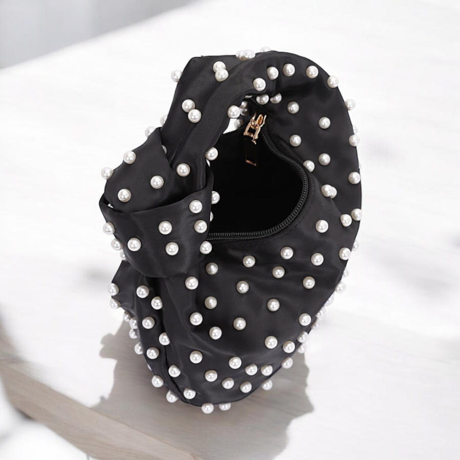 Black Pearl Studded Bag