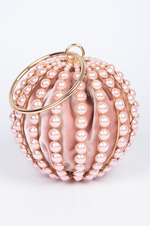 Radiant Pink Pearl Ball Handbag