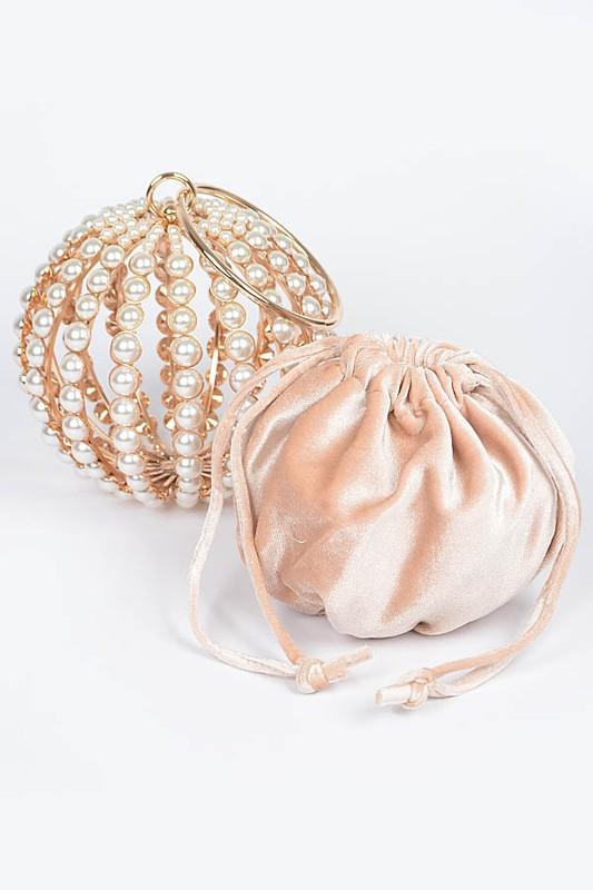 Radiant Pink Pearl Ball Handbag