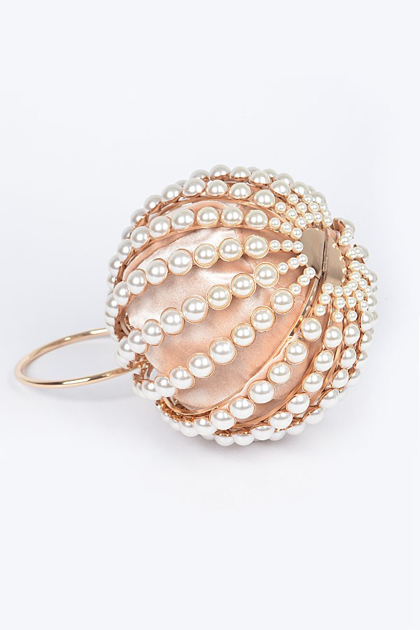 Radiant Pink Pearl Ball Handbag