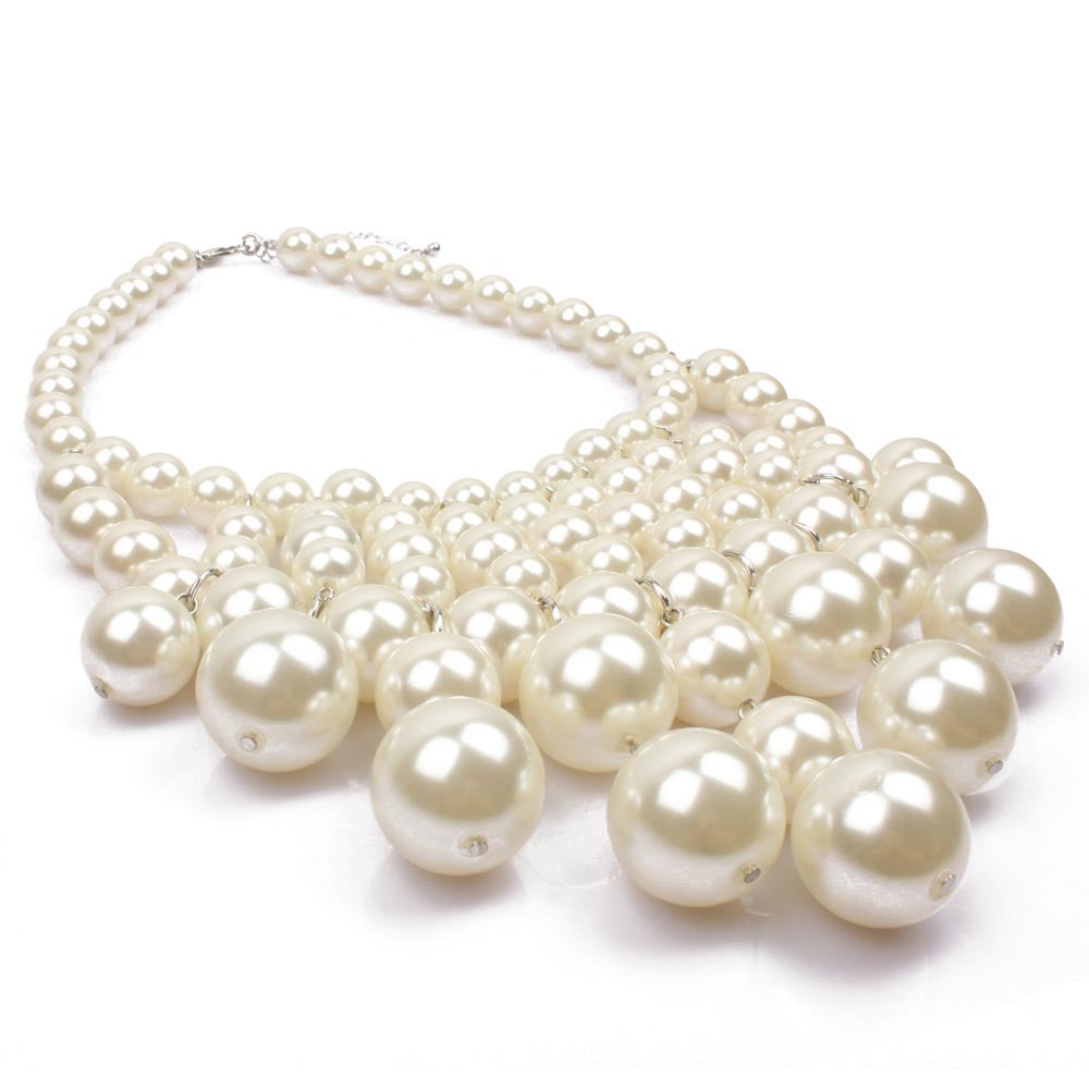 Pearl Statement Necklace Set