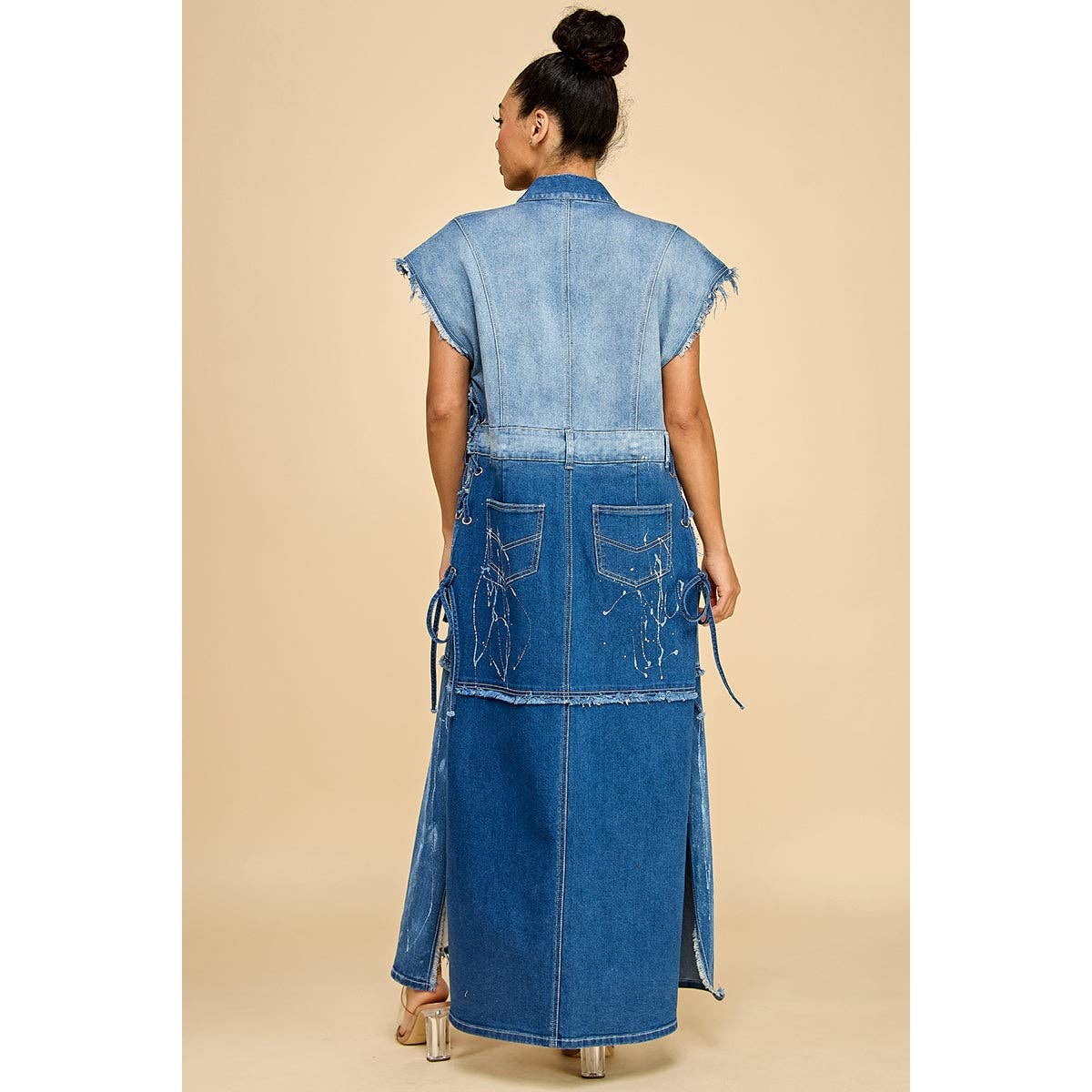 URBAN STREAK LONGLINE VEST
: BLUE DENIM / S-M-L(1-1-1)