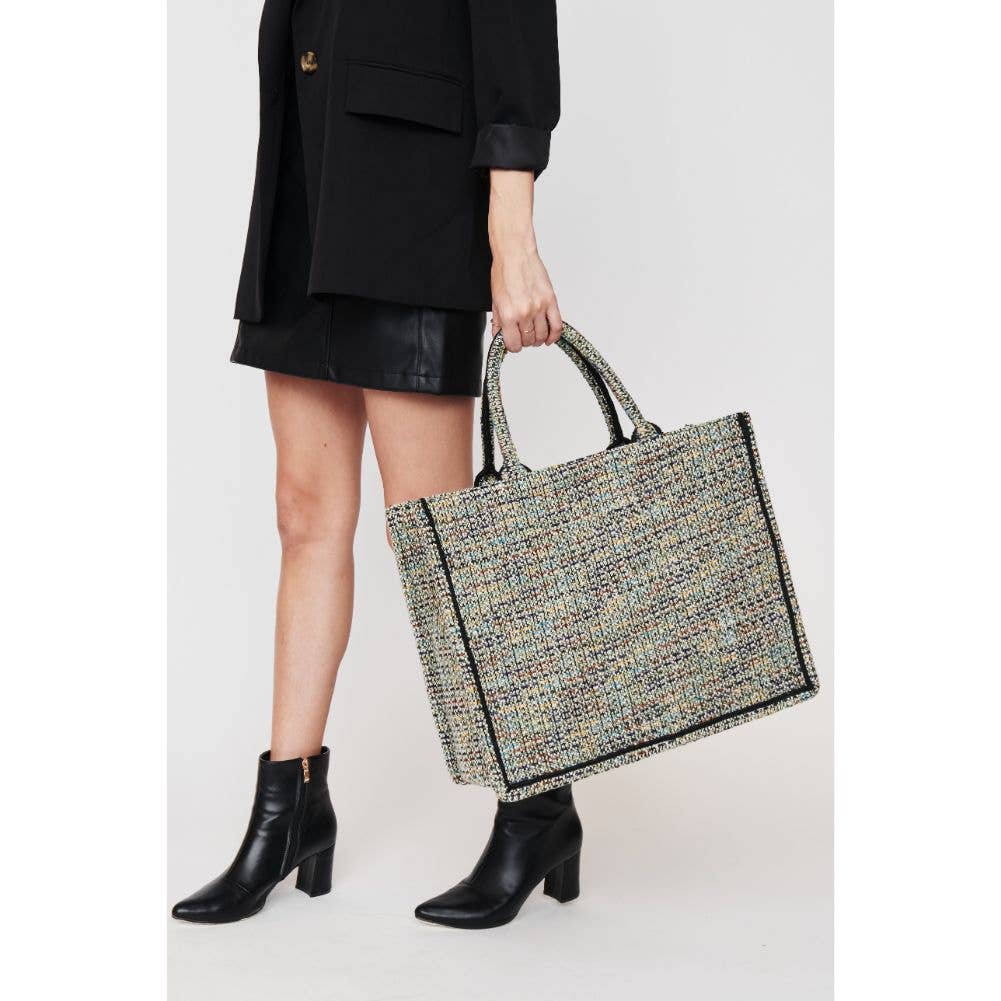 Luxe Tweed Tote Bag | Chic Women's Handbag | B'Jeweled Jewelry & Accessories