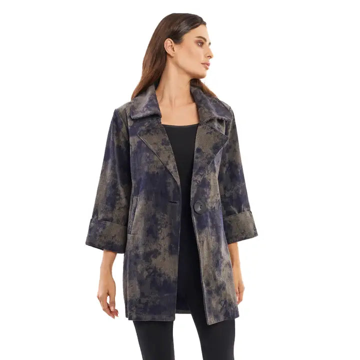 Corduroy Lapel Button Coat Jacket