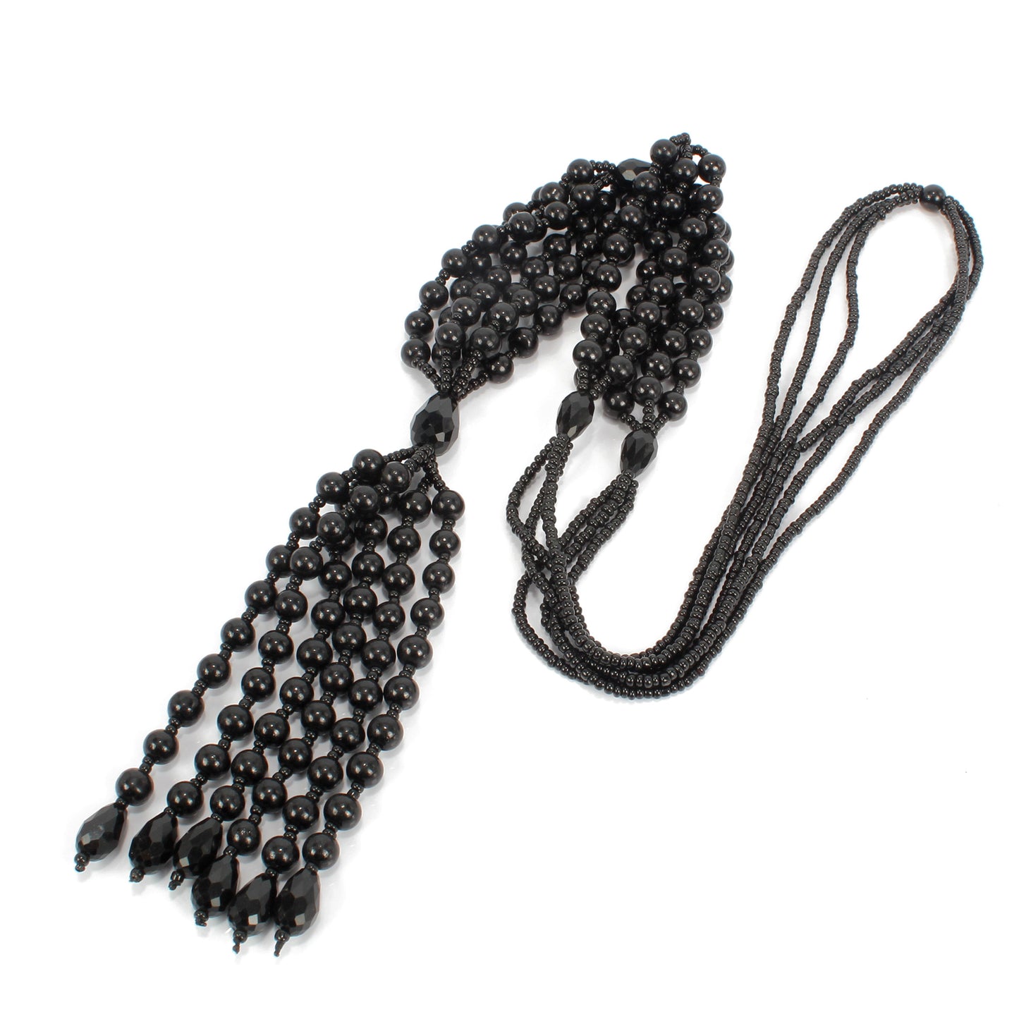 Long Black Pearl Necklace