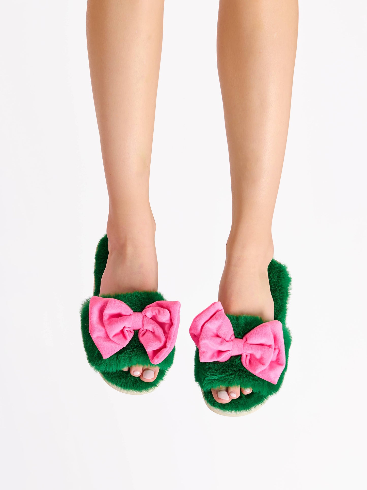 Cozy Slippers: Pink and Green