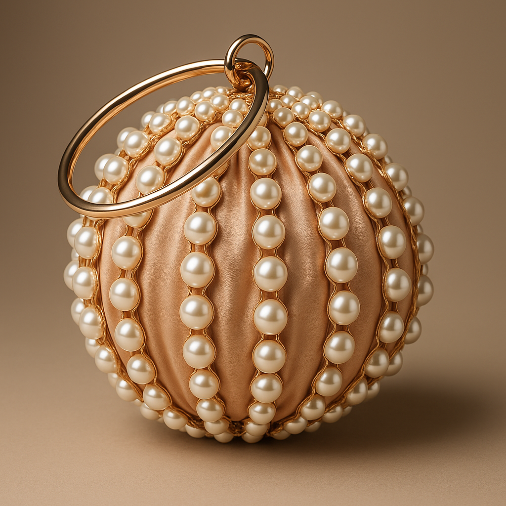 Radiant Pink Pearl Ball Handbag