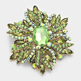 Crystal Glass Brooch