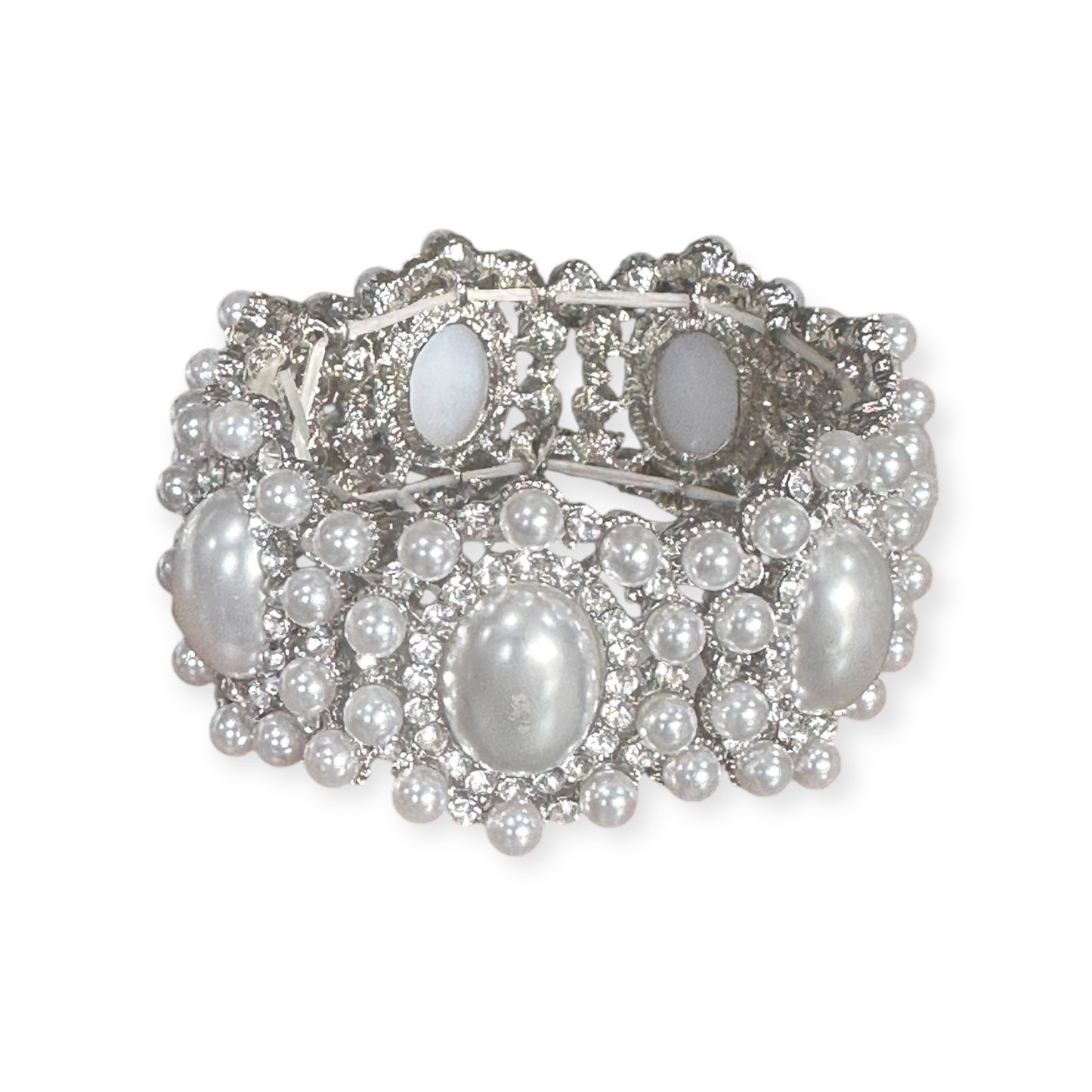 Pearl and Rhinestone Bracelet
