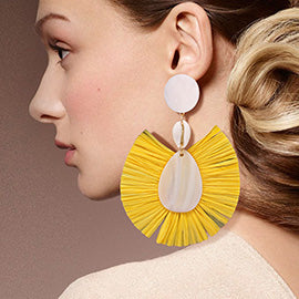 Mother of Pearl Fringe Earrings