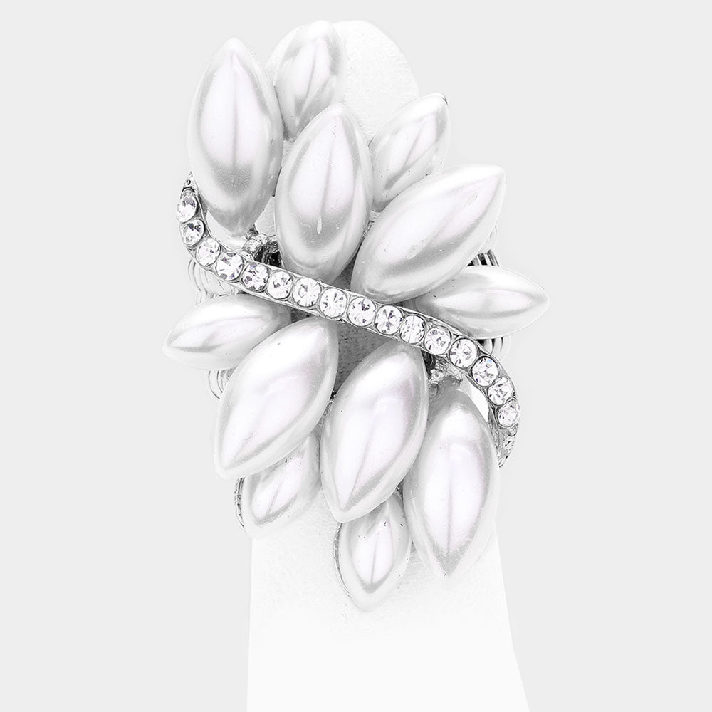 Pearl Embellished Stretch Ring