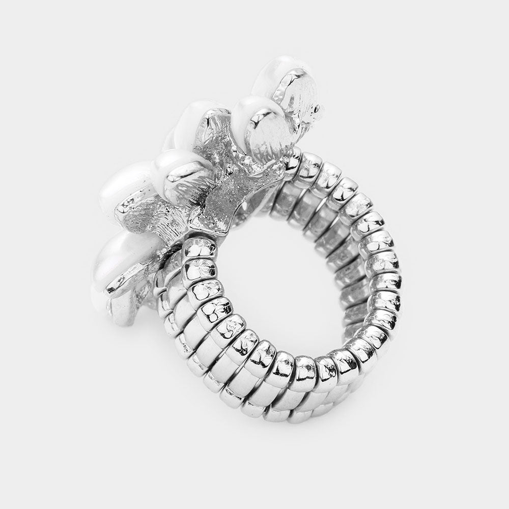 Pearl Embellished Stretch Ring