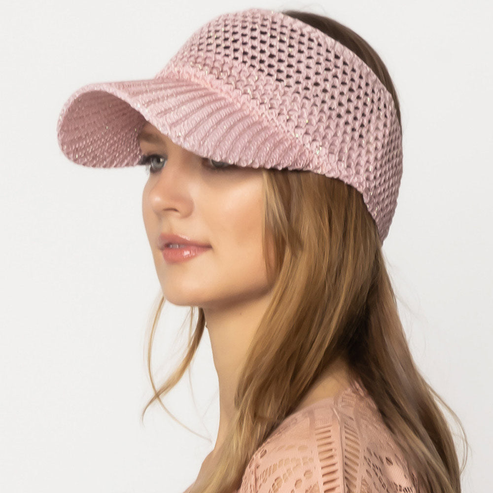 Lurex Mesh Metallic Sun Visor