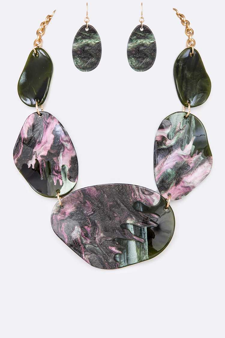 Abstract Necklace Set
