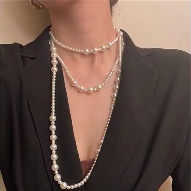 Three Layered Pearl Necklace