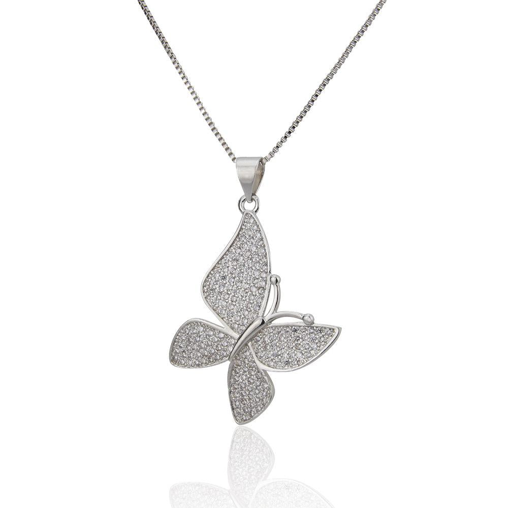 BUTTERFLY SILVER NECKLACE