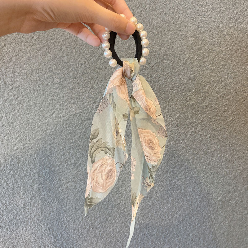 Diva Glam Hair Tie with Pearl Accents
