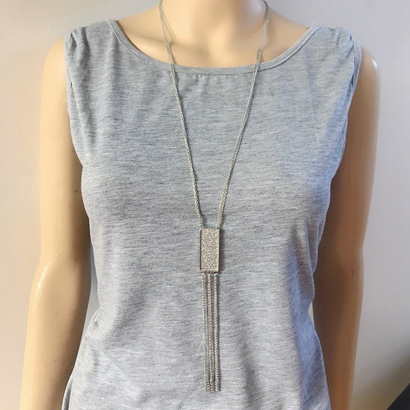 Silver Tassel Necklace