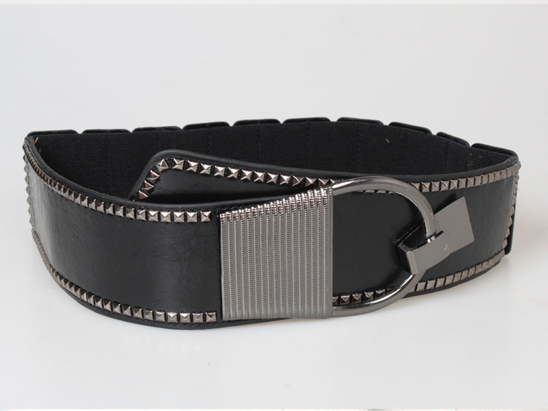 Black Leather Waist Belt