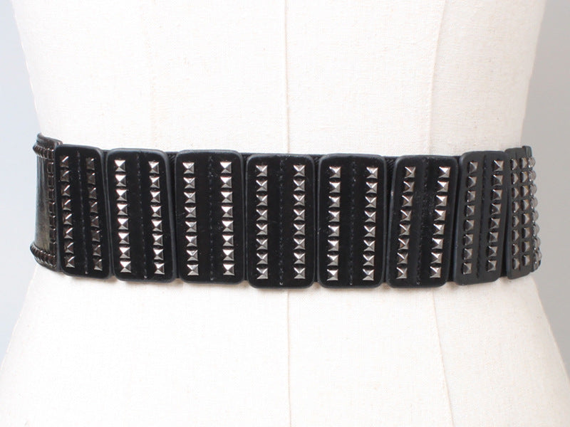 Black Leather Waist Belt