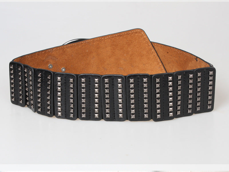 Black Leather Waist Belt