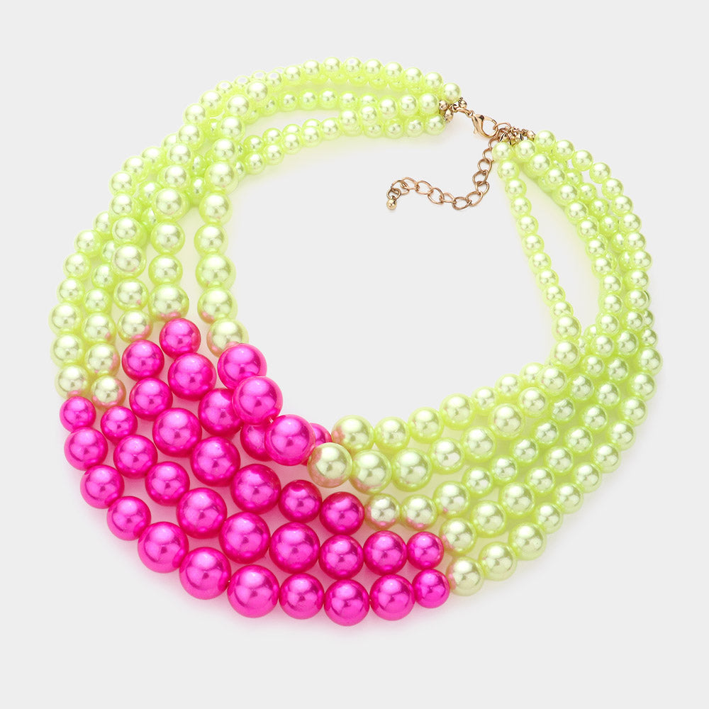 Pretty Girl Multi-Layered Pearl Necklace Set