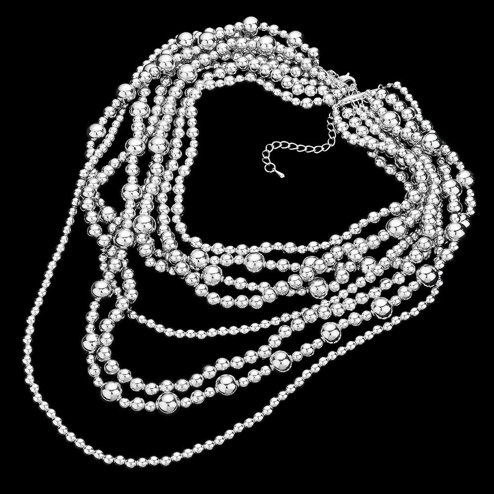 Multi-Layered Pearl Necklace Set