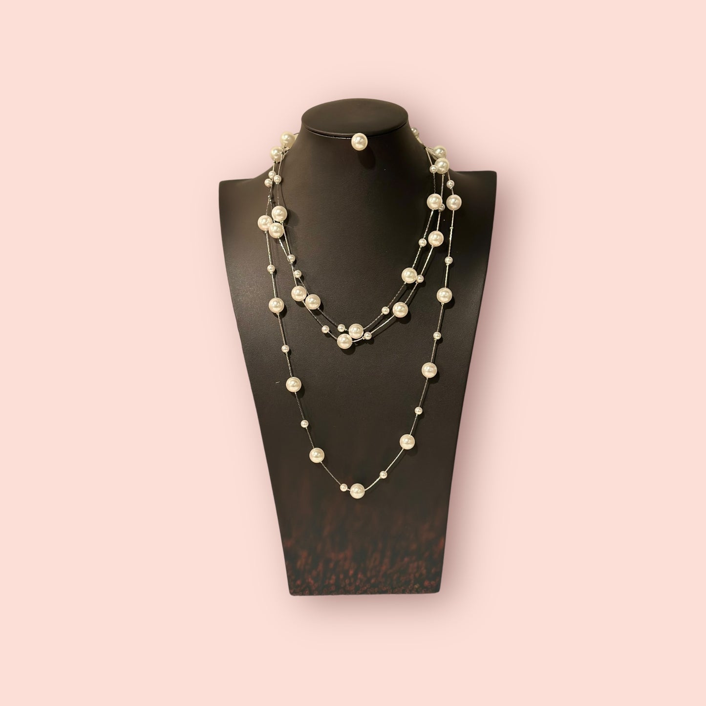 Long Mixed Pearl Necklace Set