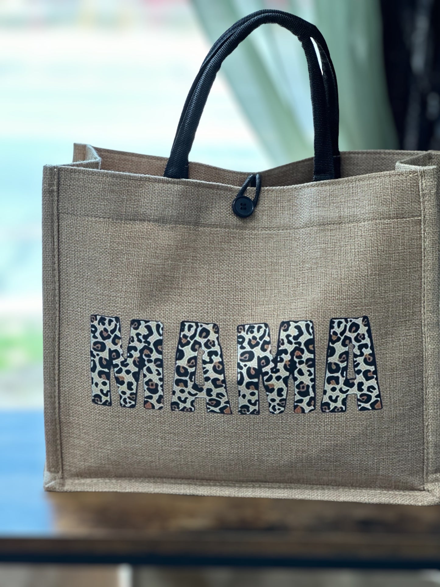 "Mama" Leopard Totebag