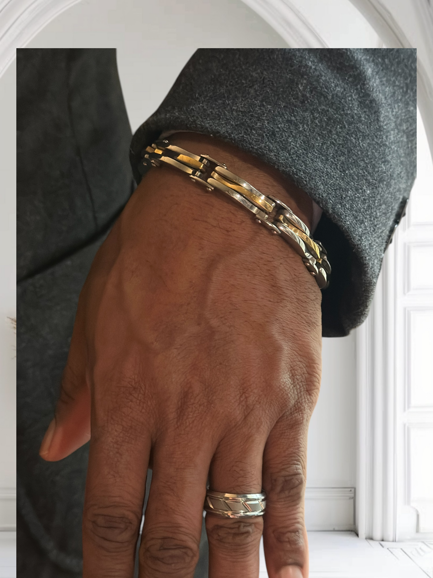 Men’s Two-Tone Link Bracelet