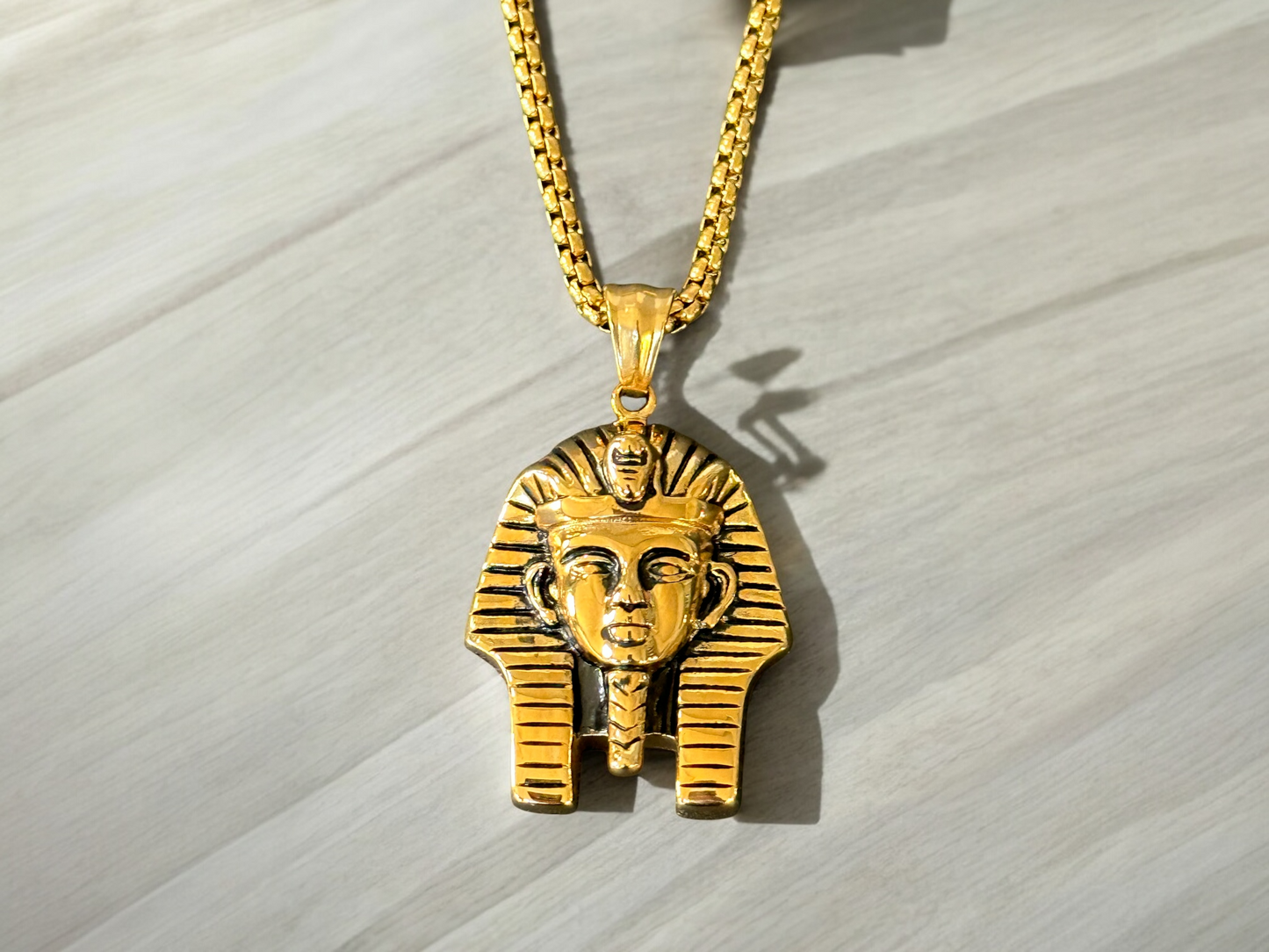 Pharaoh Head Pendant Necklace