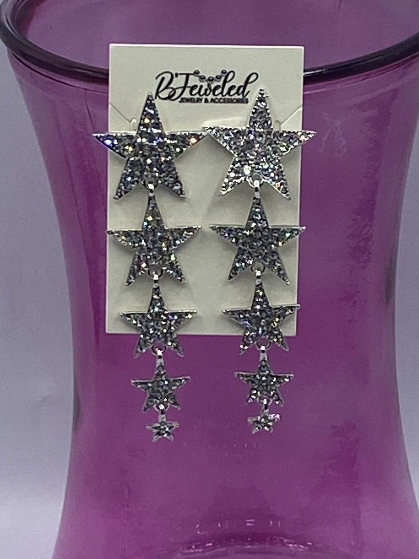 Silver Star Earrings