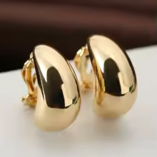 Gold Clip-On Earrings