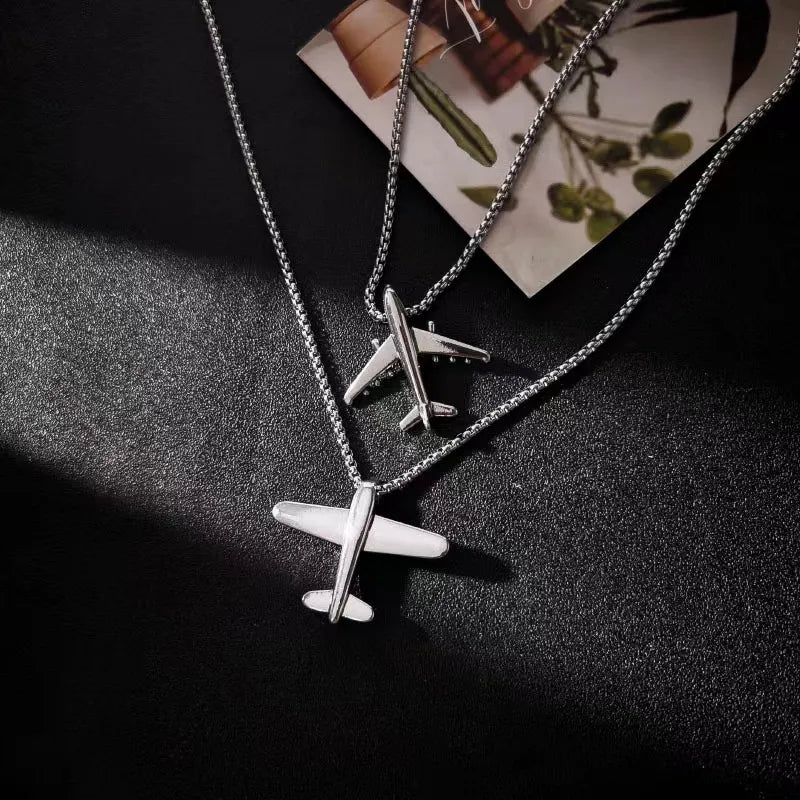 Men's Airplane Pendant Necklace