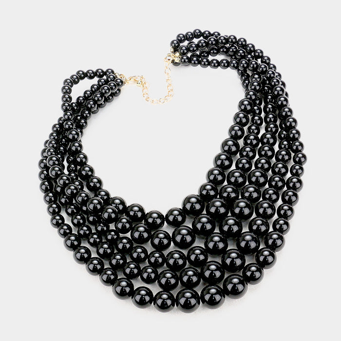 Multi-Strand Pearl Necklace Set