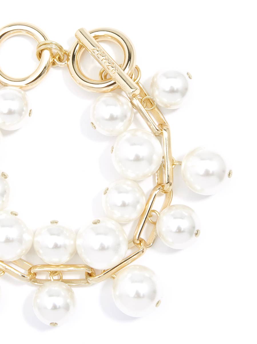 Pearl and Chain Bracelet: Pearl