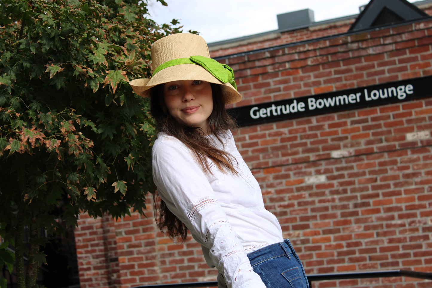 Cara 3" Brim Bucket Raffia Straw Sun Hats with Big Bow: Natural & Midori