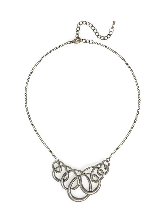 Gunmetal Loop Collar Necklace