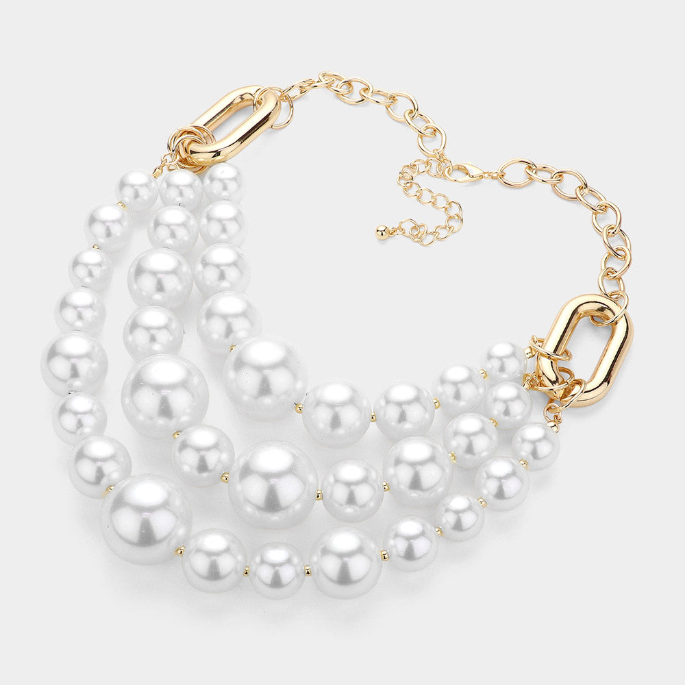 Statement Jumbo Pearl Necklace