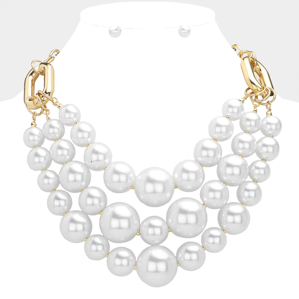 Statement Jumbo Pearl Necklace