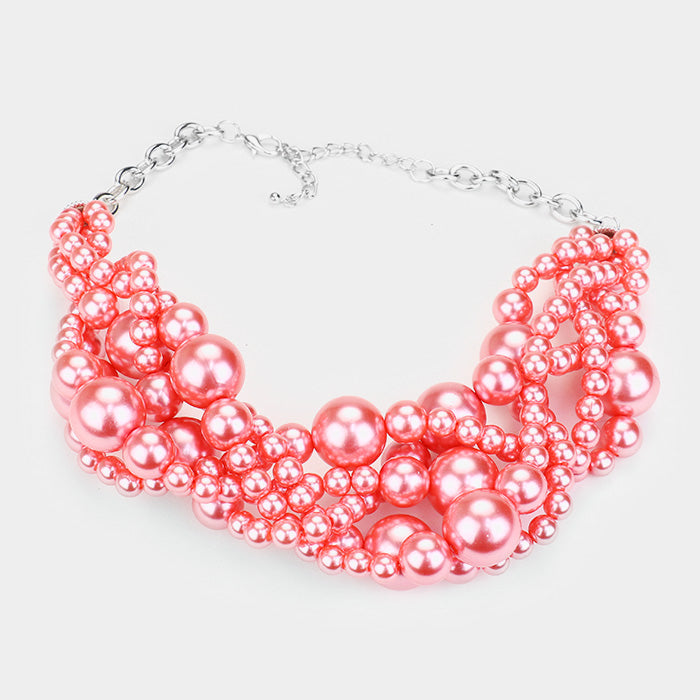 Pearl Twist Necklace Set