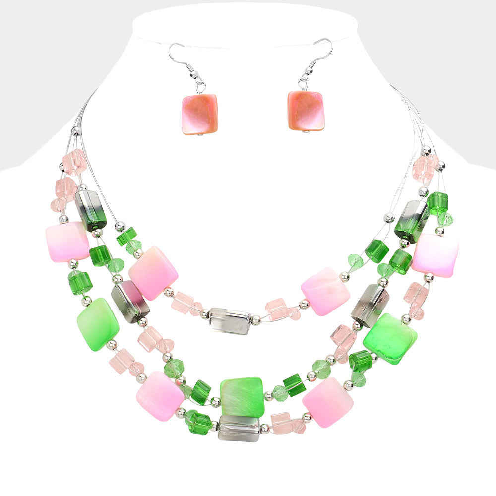 Vibrant Multi-Color Necklace Set