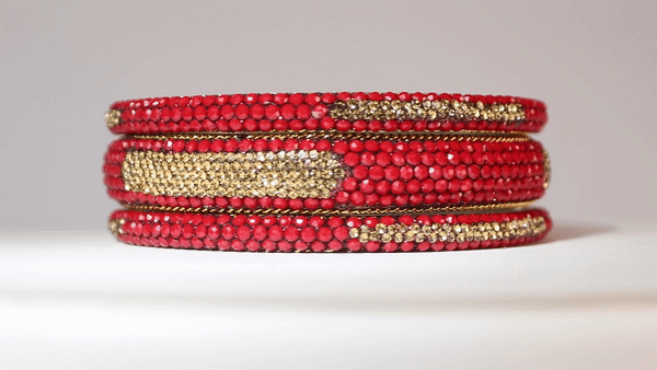 Sundar Bangles • Taj Red: Small/medium