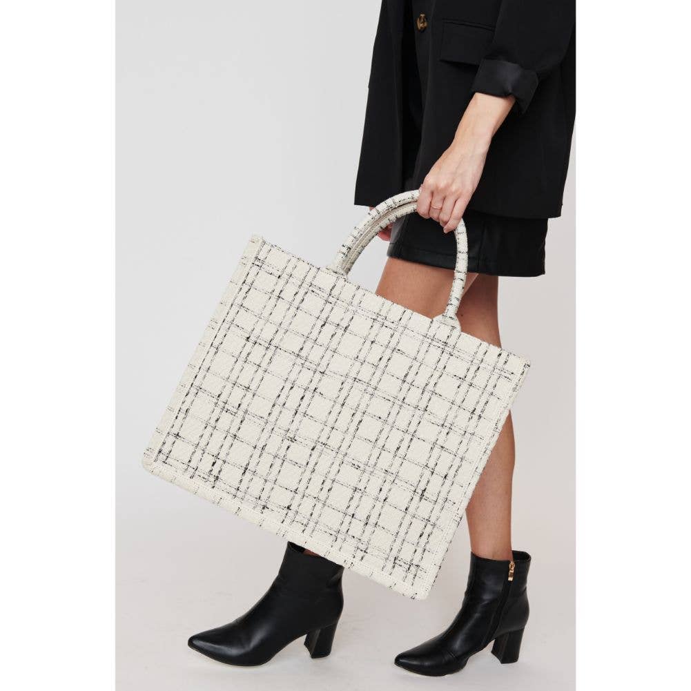 Luxe Tweed Tote Bag | Chic Women's Handbag | B'Jeweled Jewelry & Accessories