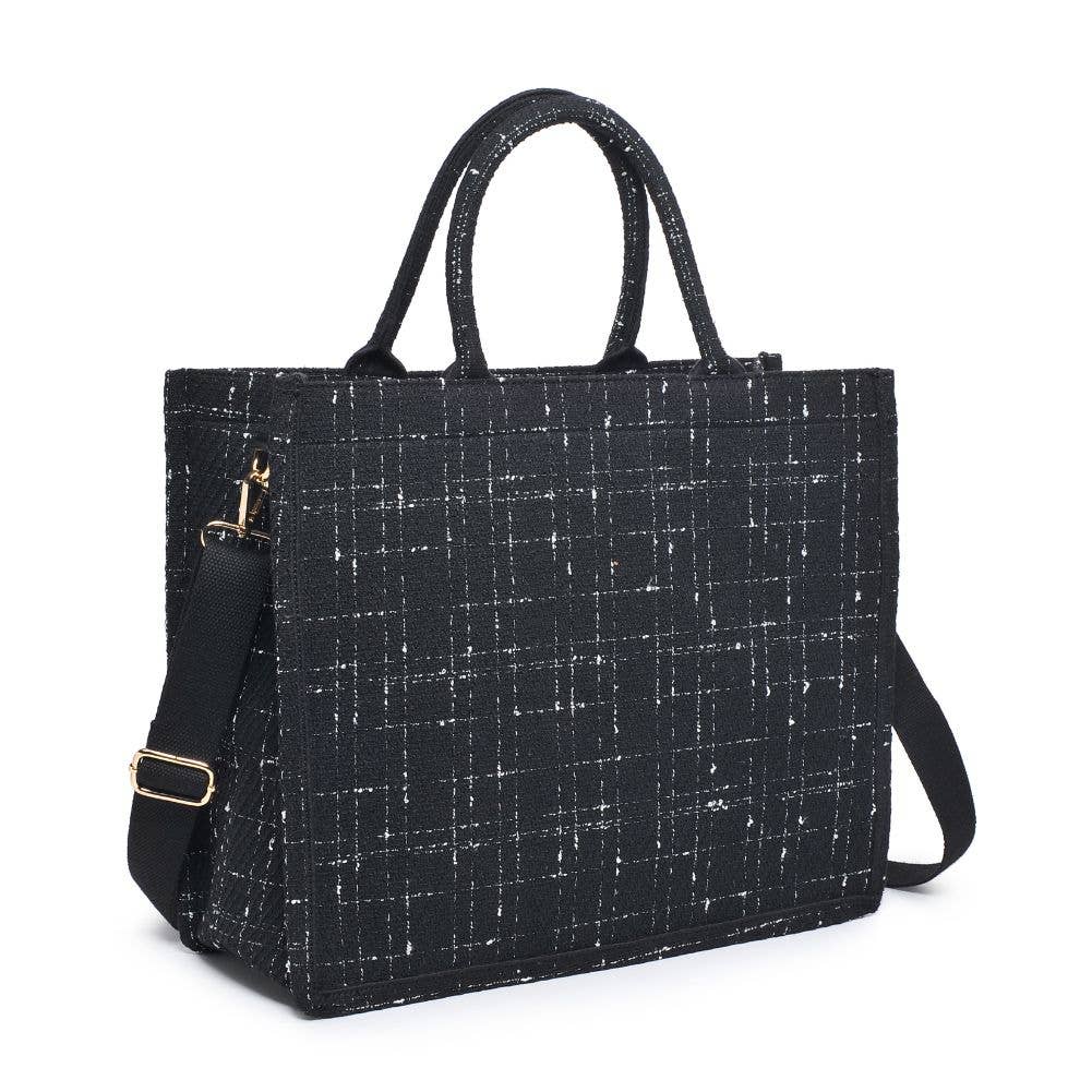 Luxe Tweed Tote Bag | Chic Women's Handbag | B'Jeweled Jewelry & Accessories