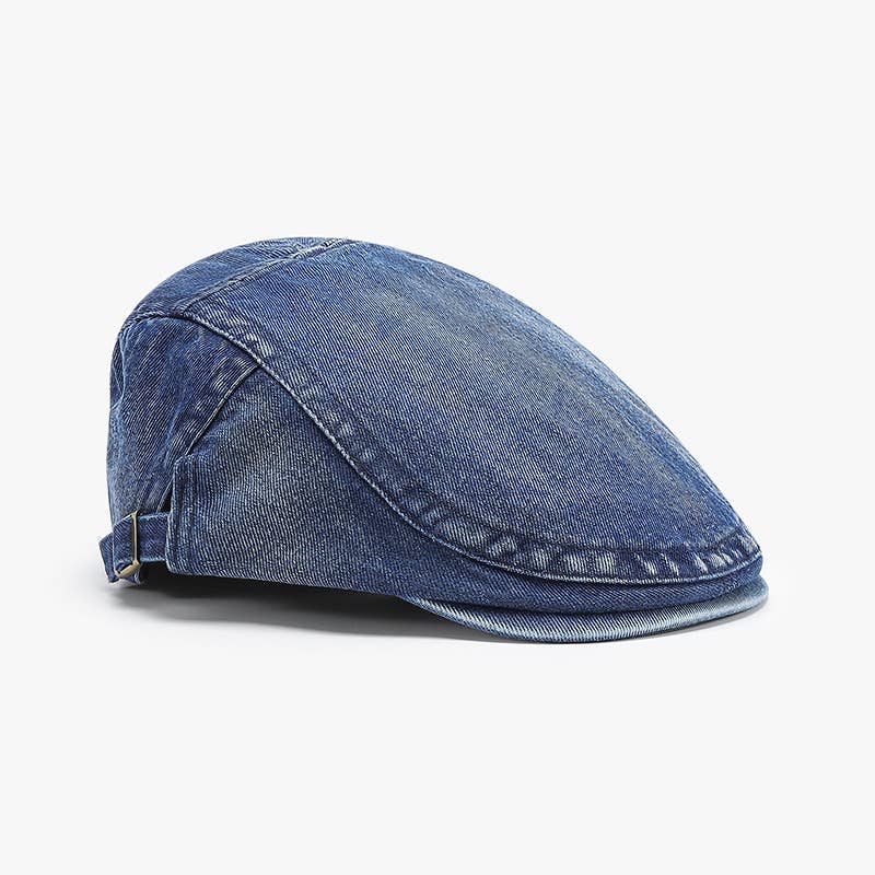 Retro Street Style Denim Beret
