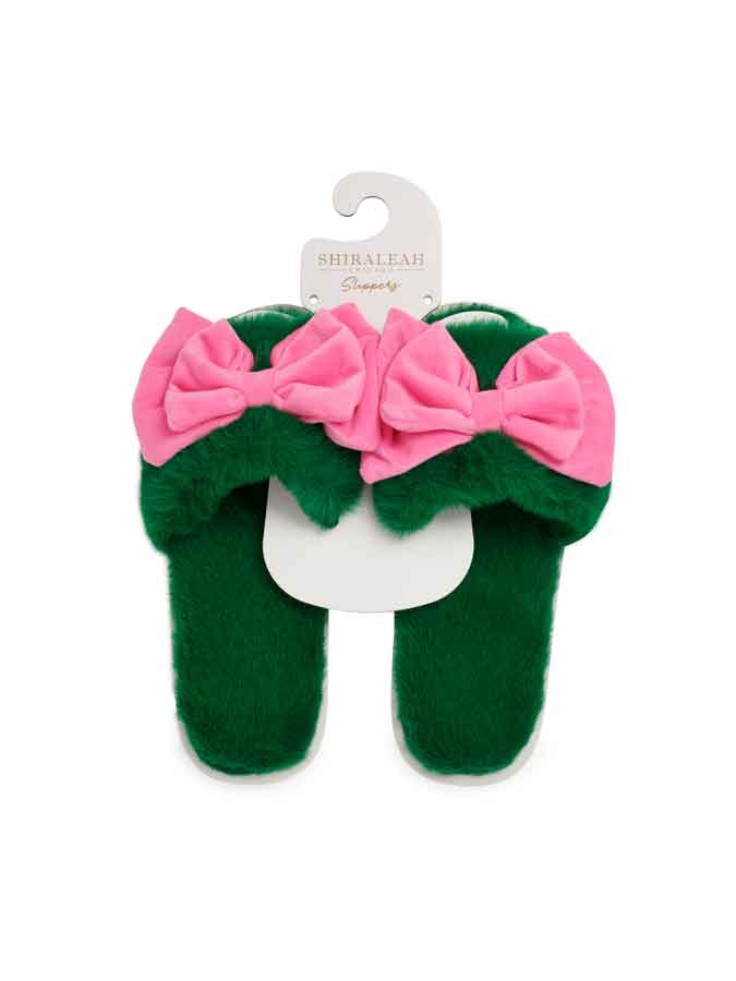 Cozy Slippers: Pink and Green
