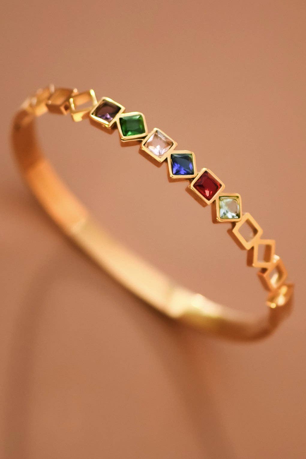18K Gold Non-Tarnish CZ Glam Bracelet