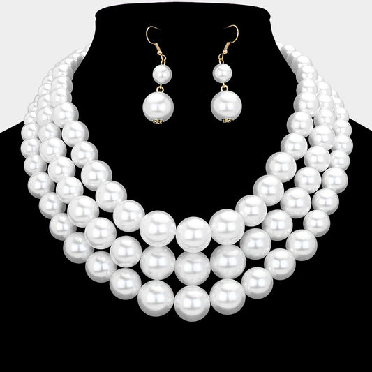 Pearl Necklace Set